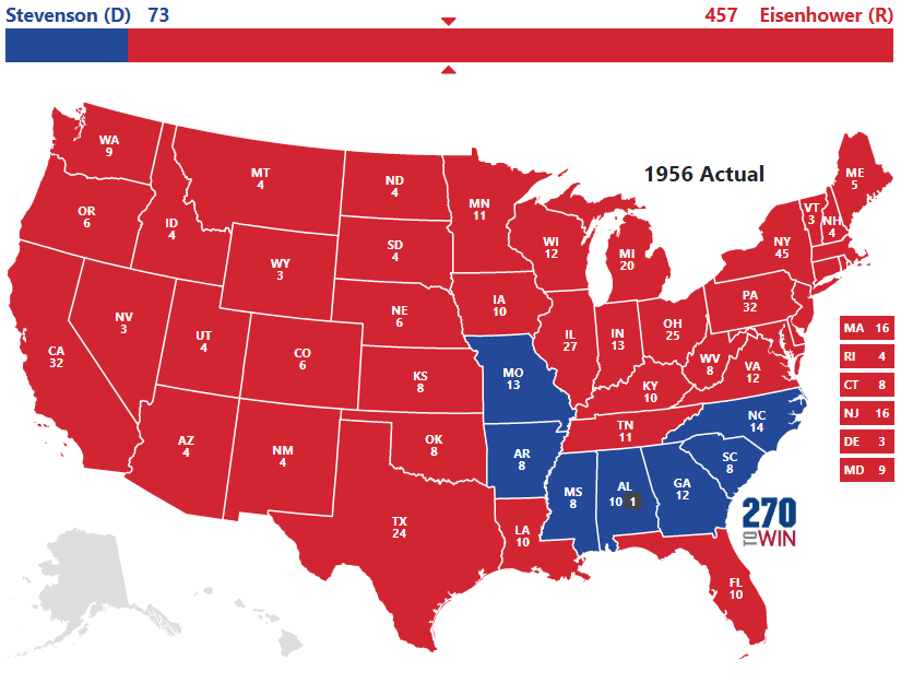 1956 Presidential Election Results