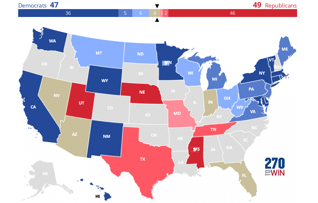 2018 Senate Election Interactive Map