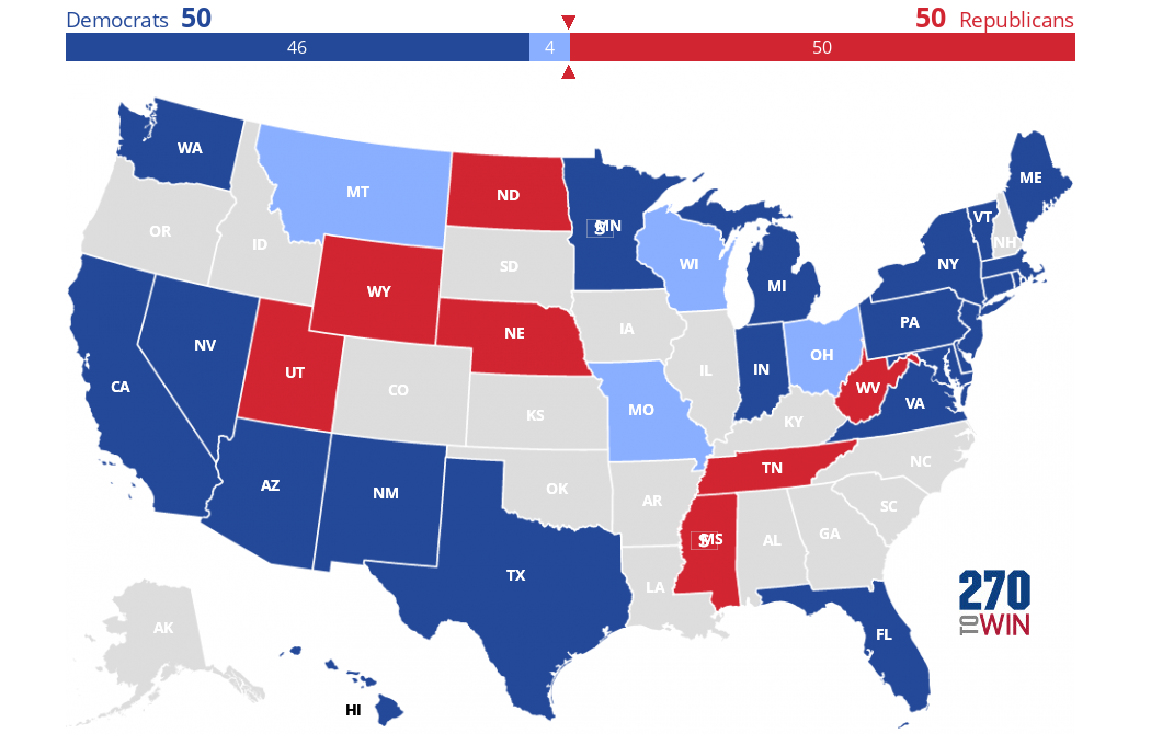 2018 Senate Election Interactive Map 270toWin