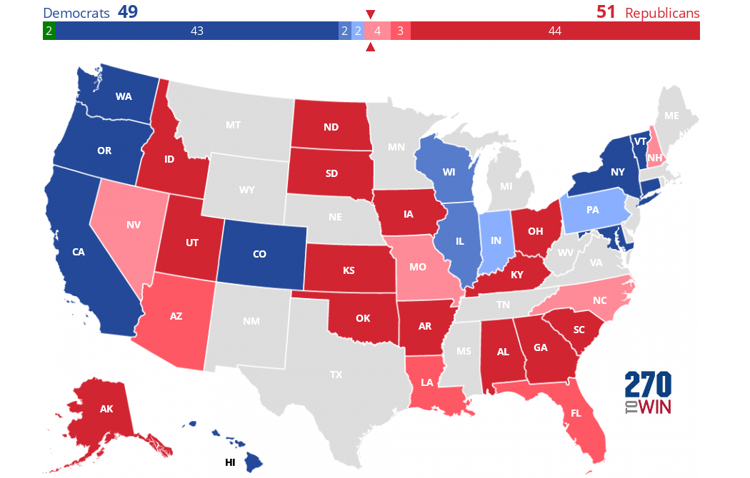 2016 Senate Election Interactive Map