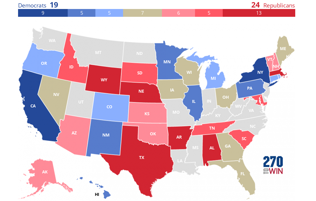 Politico 2018 Gubernatorial Race Ratings