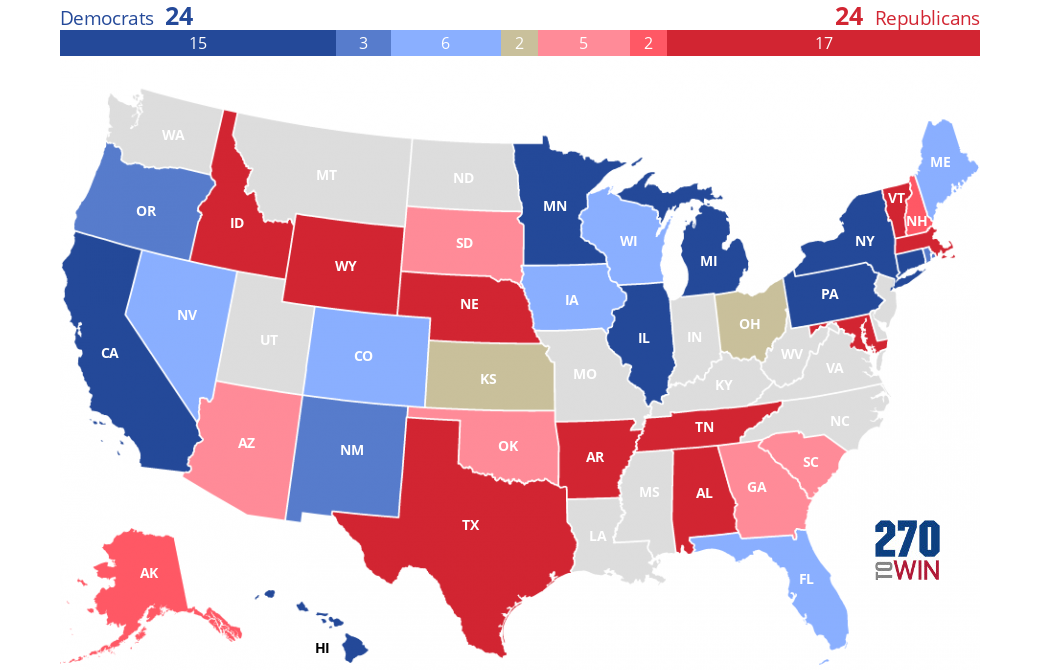 2018 Gubernatorial Elections Interactive Map - 270toWin