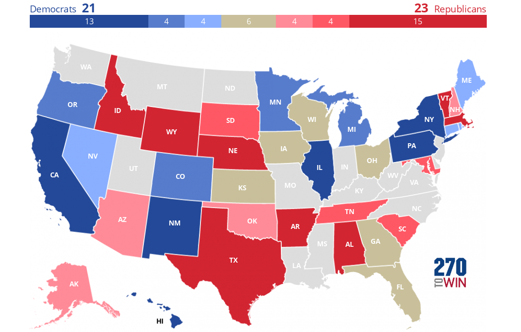 2018 Gubernatorial Elections Interactive Map - 270toWin