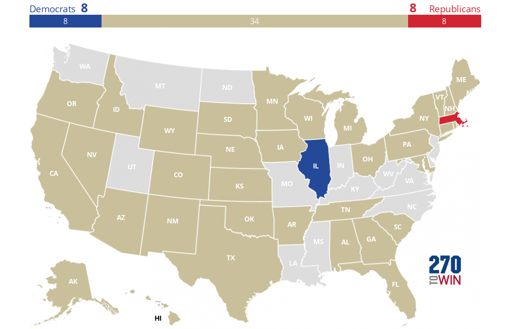 2018 Gubernatorial Elections Interactive Map - 270toWin