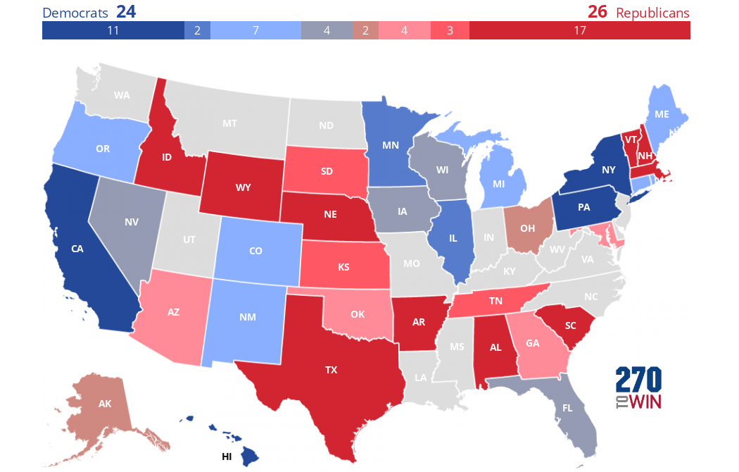 2018 Gubernatorial Elections Interactive Map