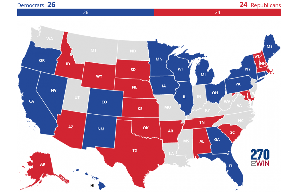 2018 Gubernatorial Elections Interactive Map