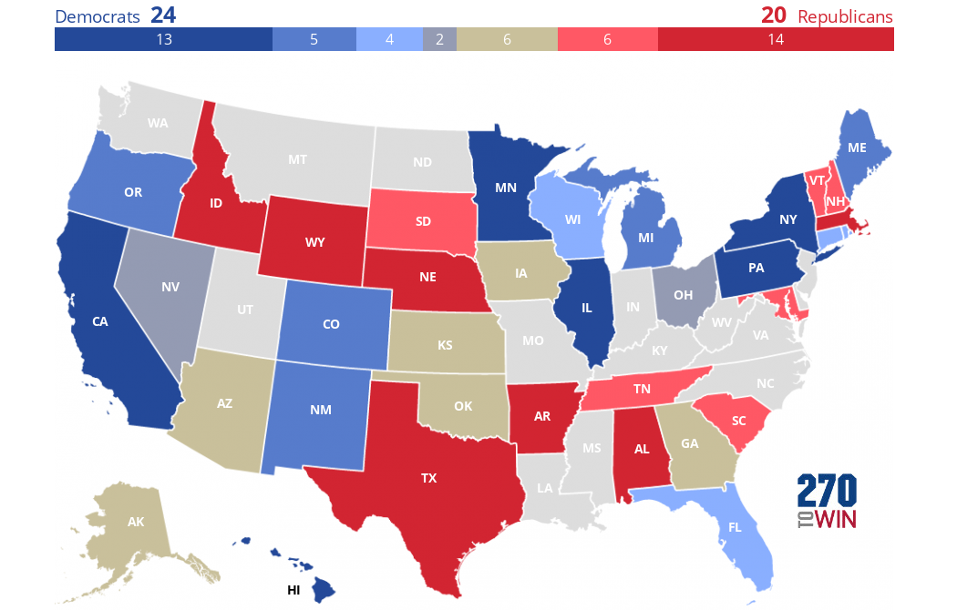 2018 Gubernatorial Elections Interactive Map