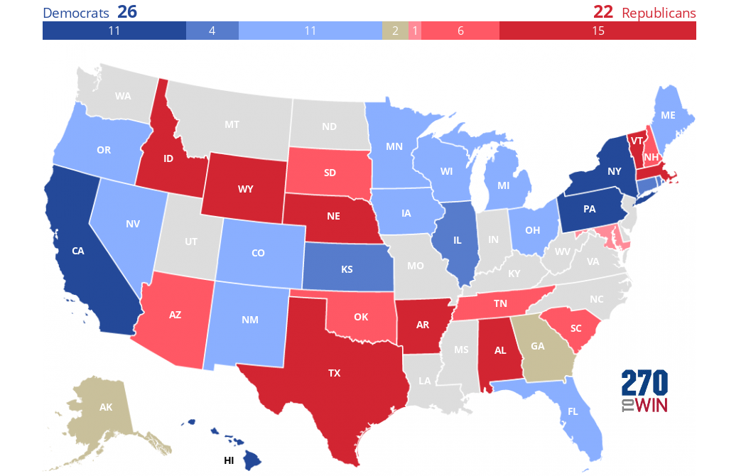 2018 Gubernatorial Elections Interactive Map