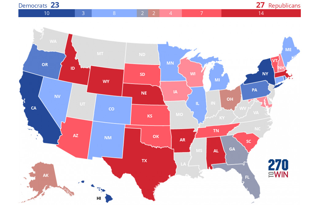 2018 Gubernatorial Elections Interactive Map - 270toWin