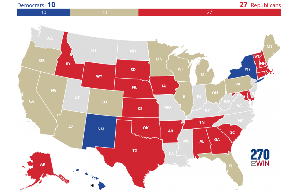 2018 Gubernatorial Elections Interactive Map