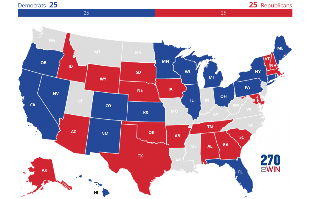 2018 Gubernatorial Elections Interactive Map - 270toWin