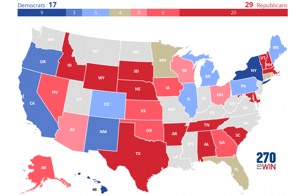 2018 Gubernatorial Elections Interactive Map - 270toWin