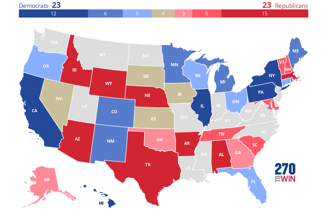 2018 Gubernatorial Elections Interactive Map