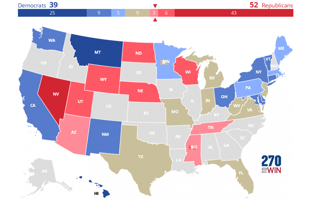 2018 Senate Election Interactive Map