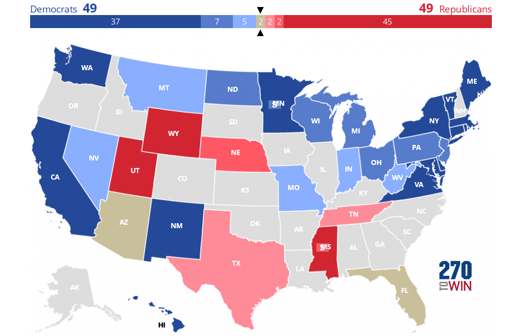 2018 Senate Election Interactive Map