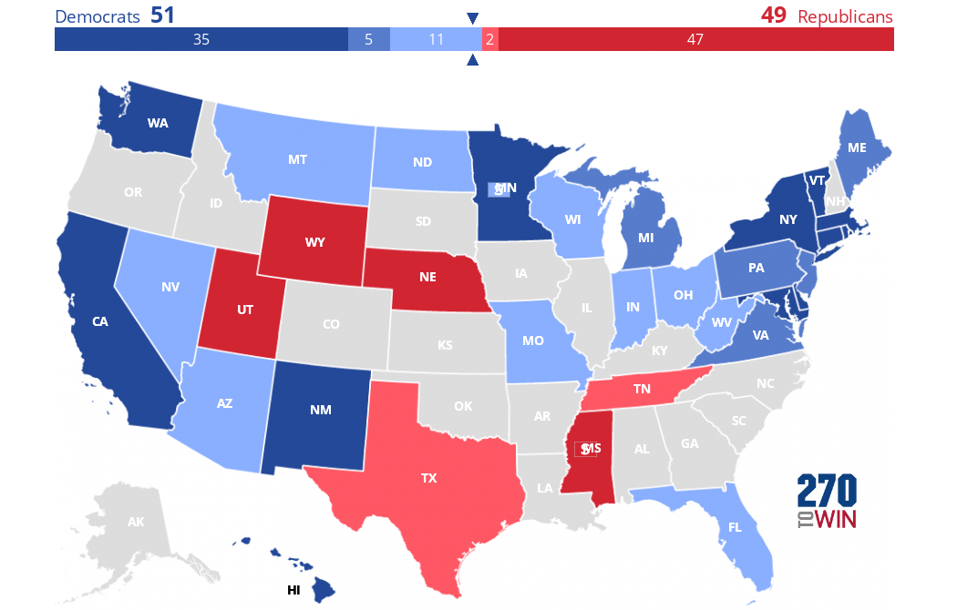 2018 Senate Election Interactive Map - 270toWin