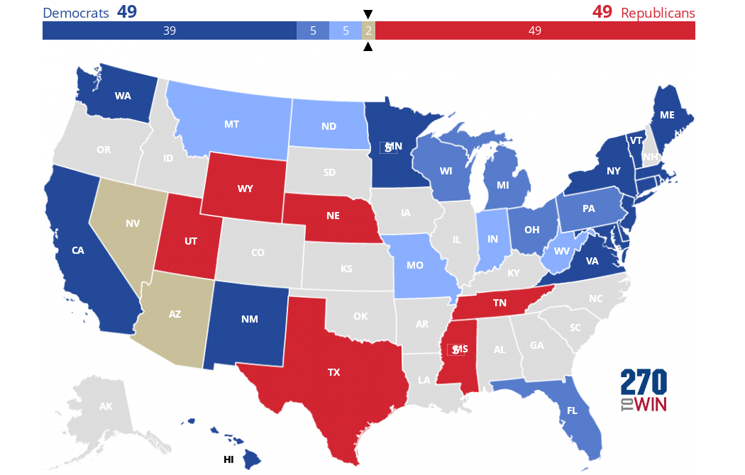 2018 Senate Election Interactive Map - 270toWin