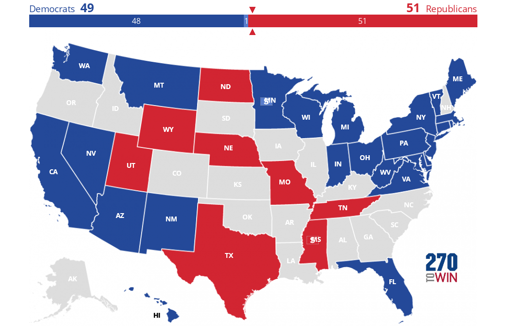 2018 Senate Election Interactive Map