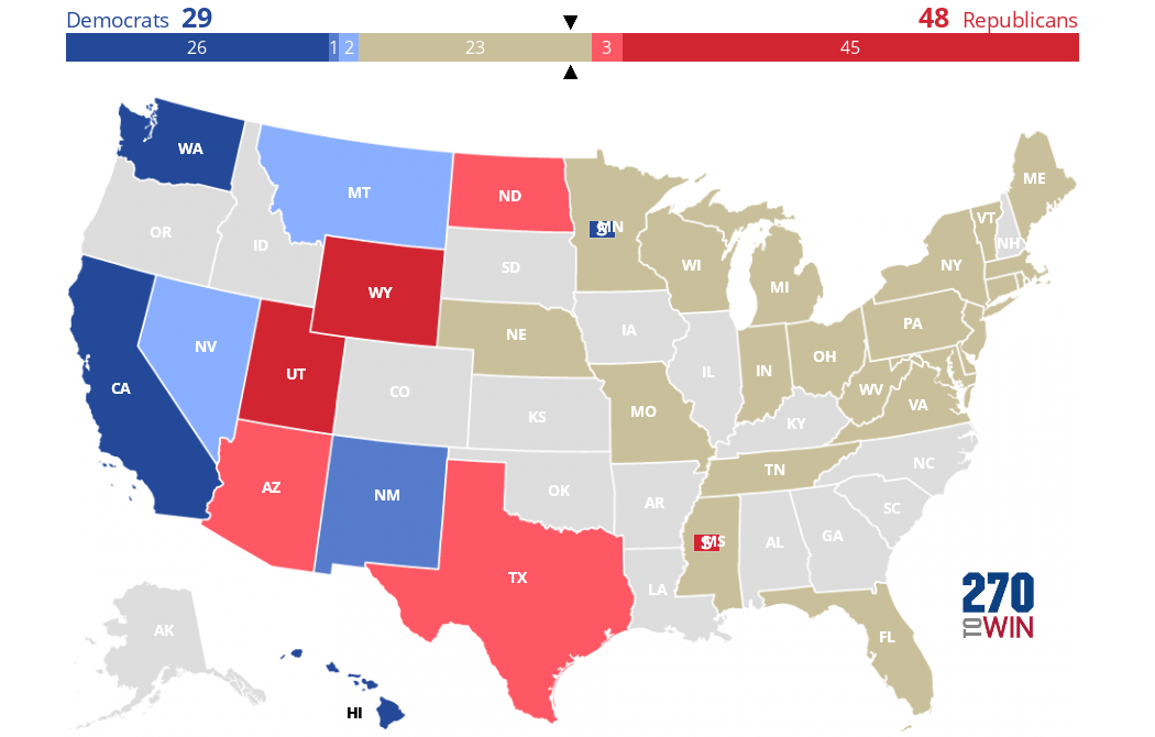 2018 Senate Election Interactive Map