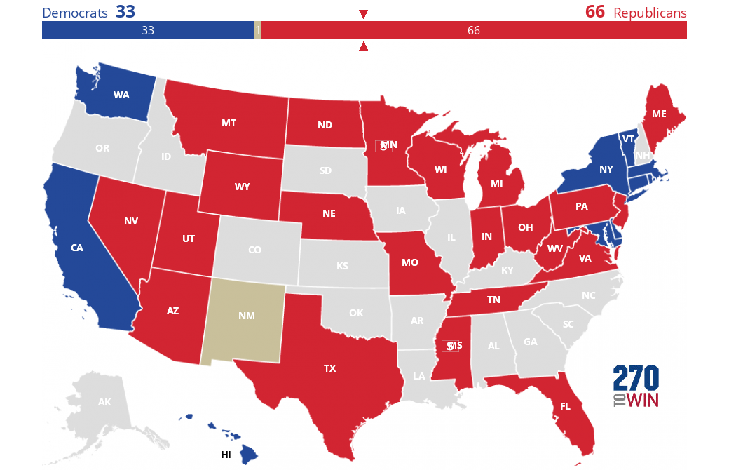 2018 Senate Election Interactive Map