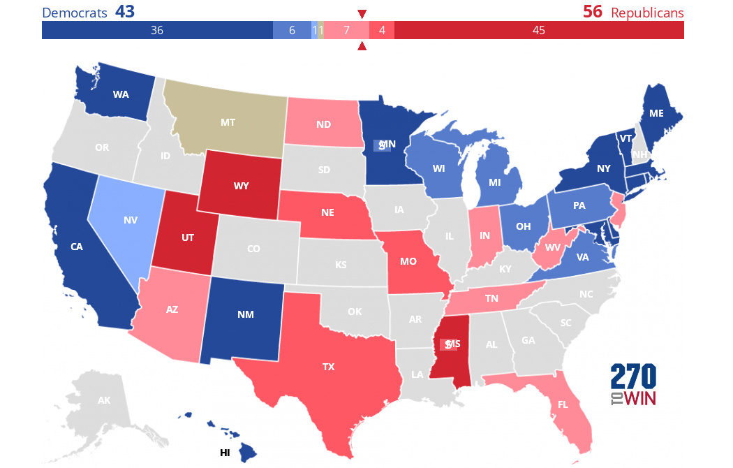 2018 Senate Election Interactive Map