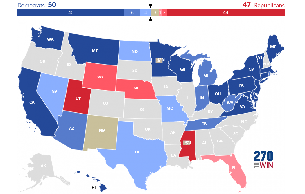 2018 Senate Election Interactive Map