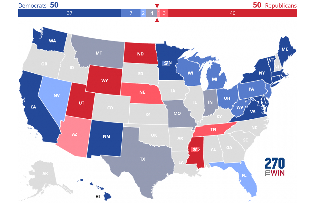 2018 Senate Election Interactive Map 270towin 8711