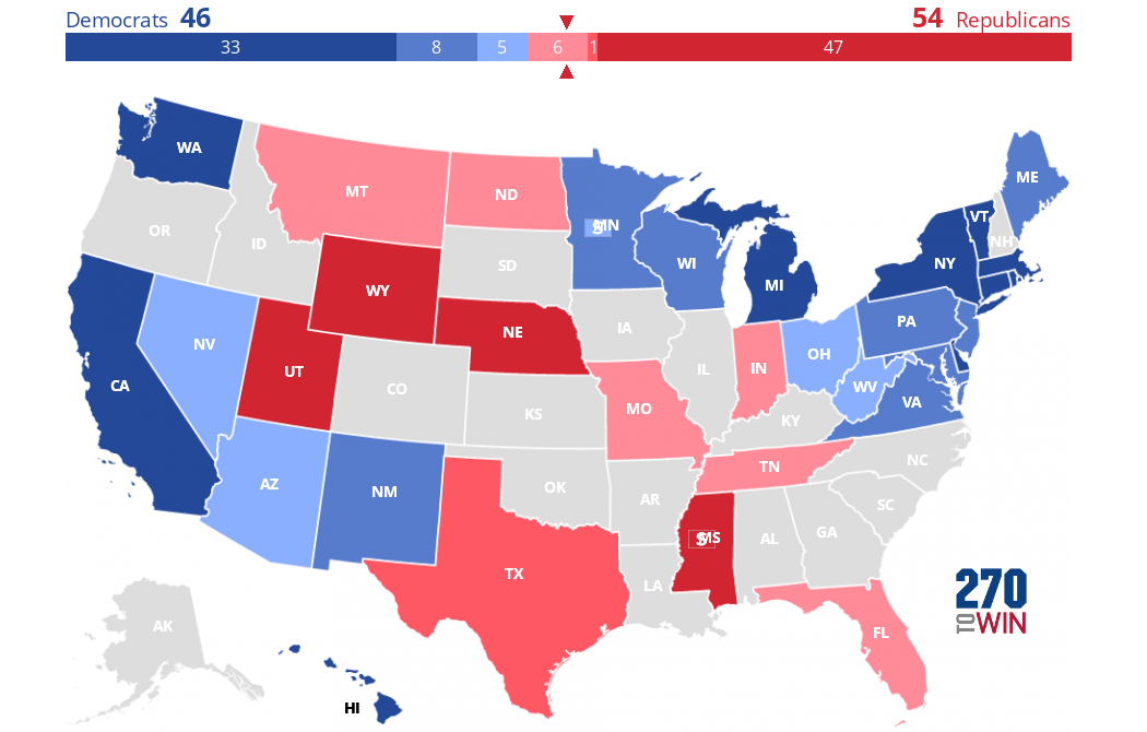 2018 Senate Election Interactive Map