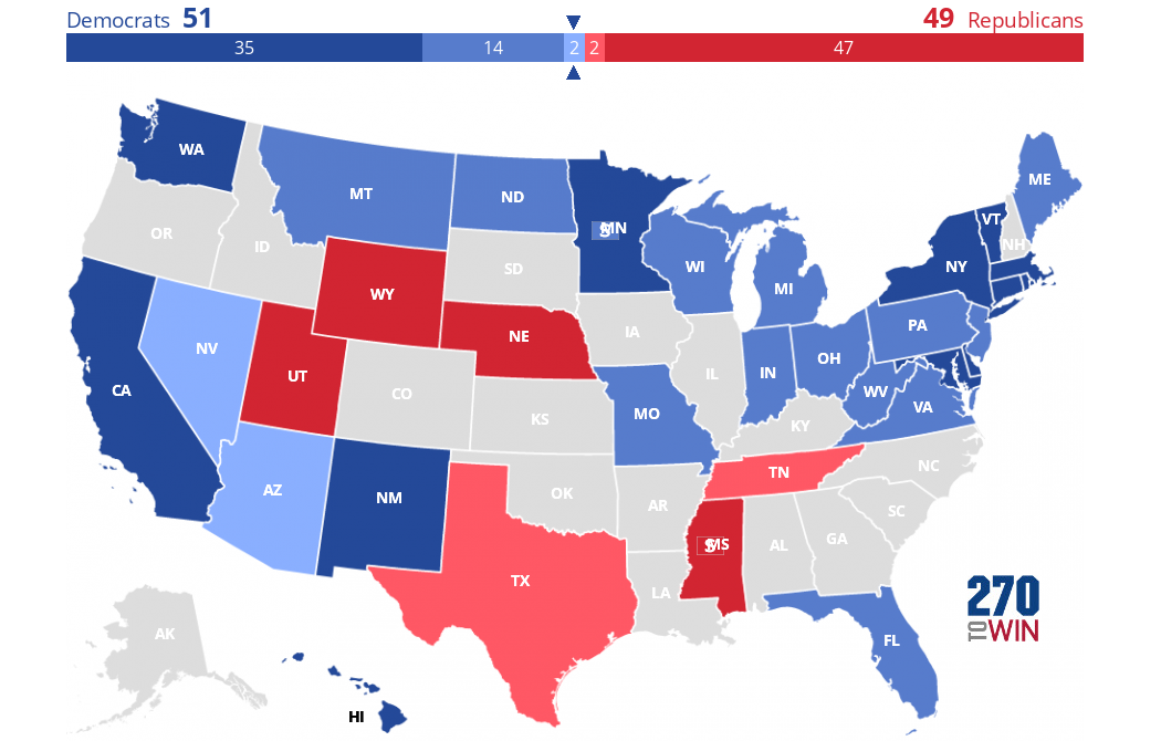 2018 Senate Election Interactive Map - 270toWin