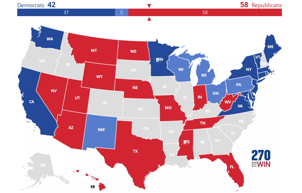 2018 Senate Election Interactive Map