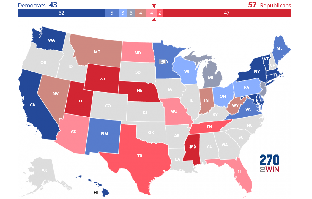 2018 Senate Election Interactive Map - 270toWin