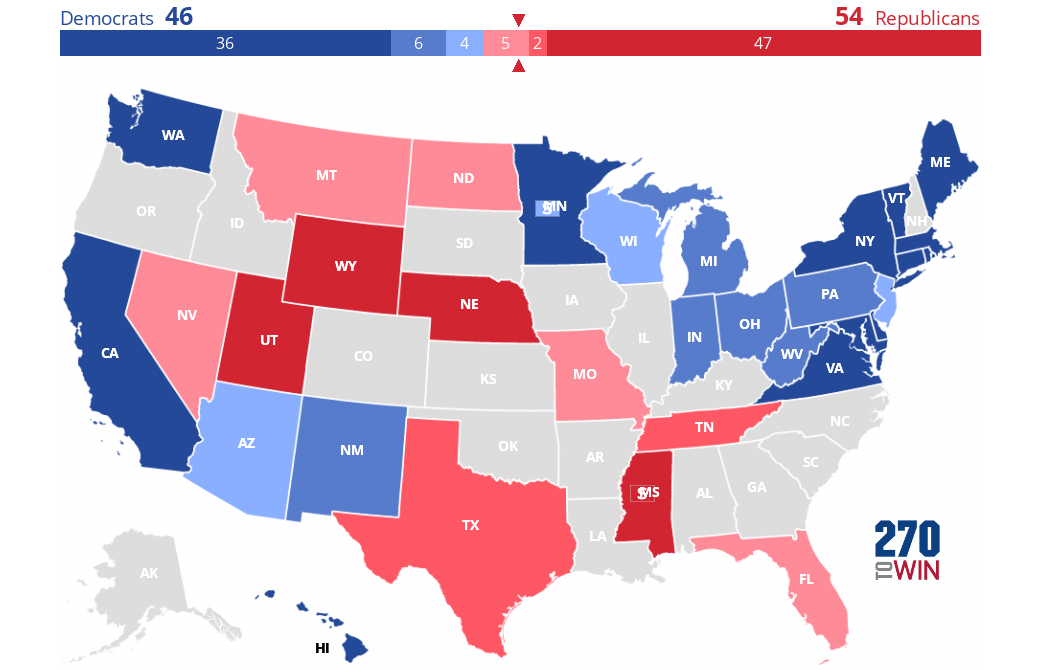 2018 Senate Election Interactive Map