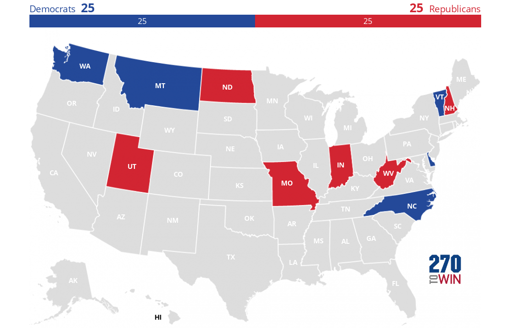 2020 Gubernatorial Elections Interactive Map