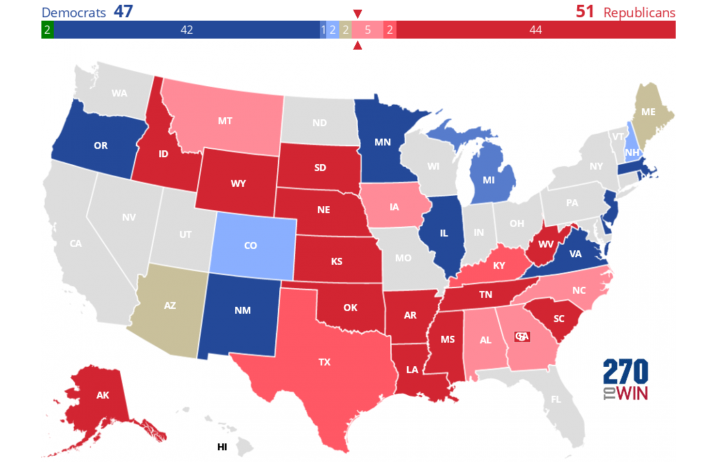 2020 Senate Election Interactive Map