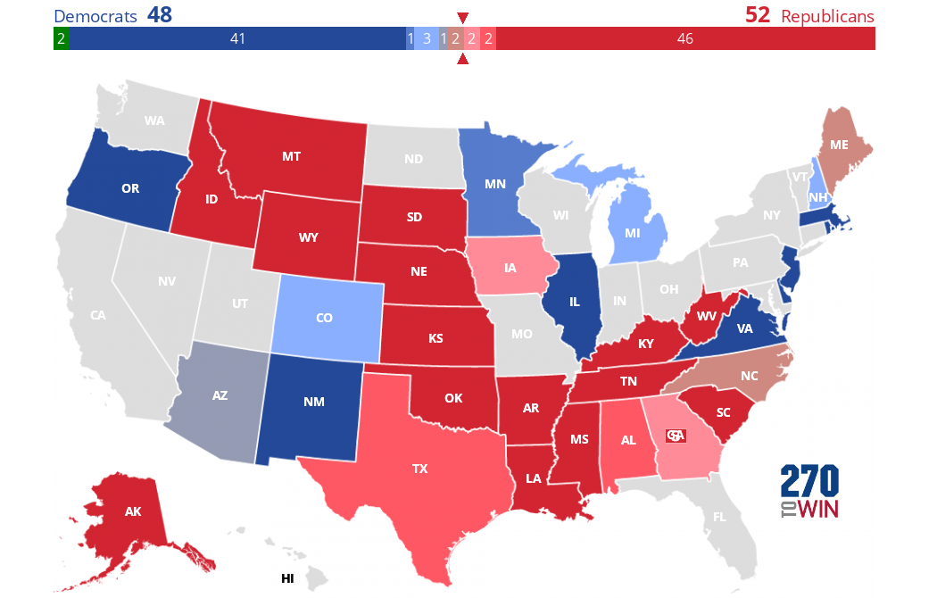 2020 Senate Election Interactive Map
