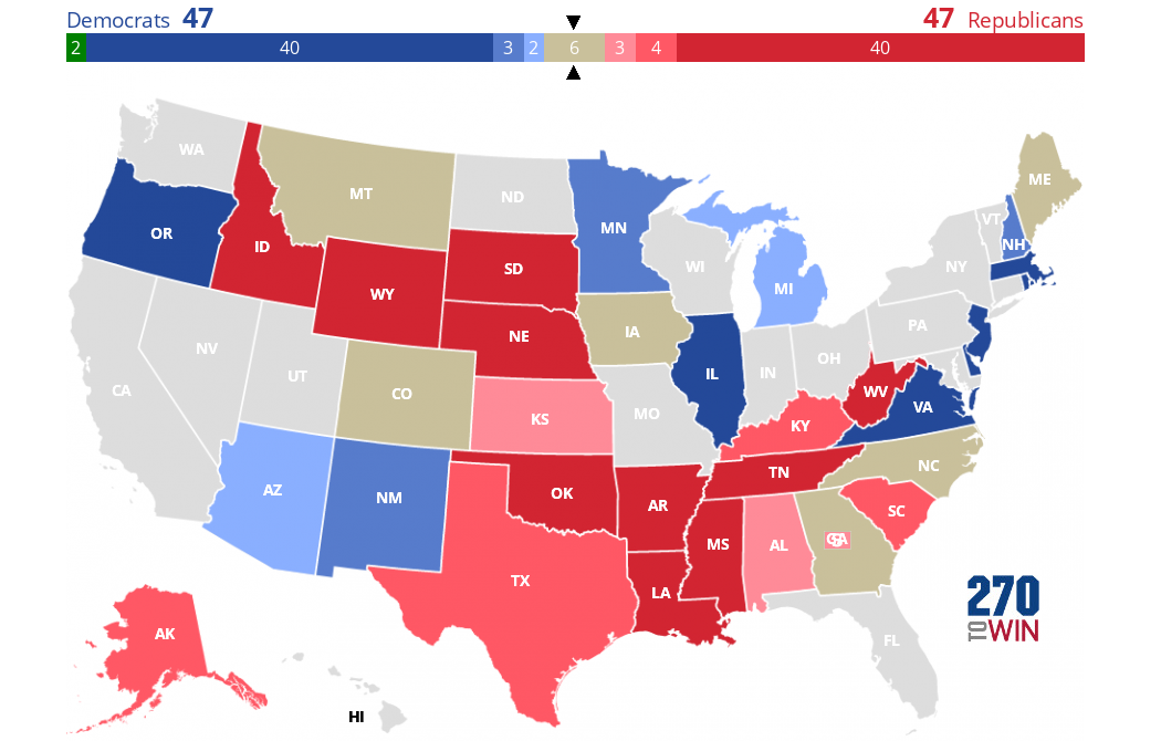 Map Of Us Senators 2020 Senate Election Interactive Map