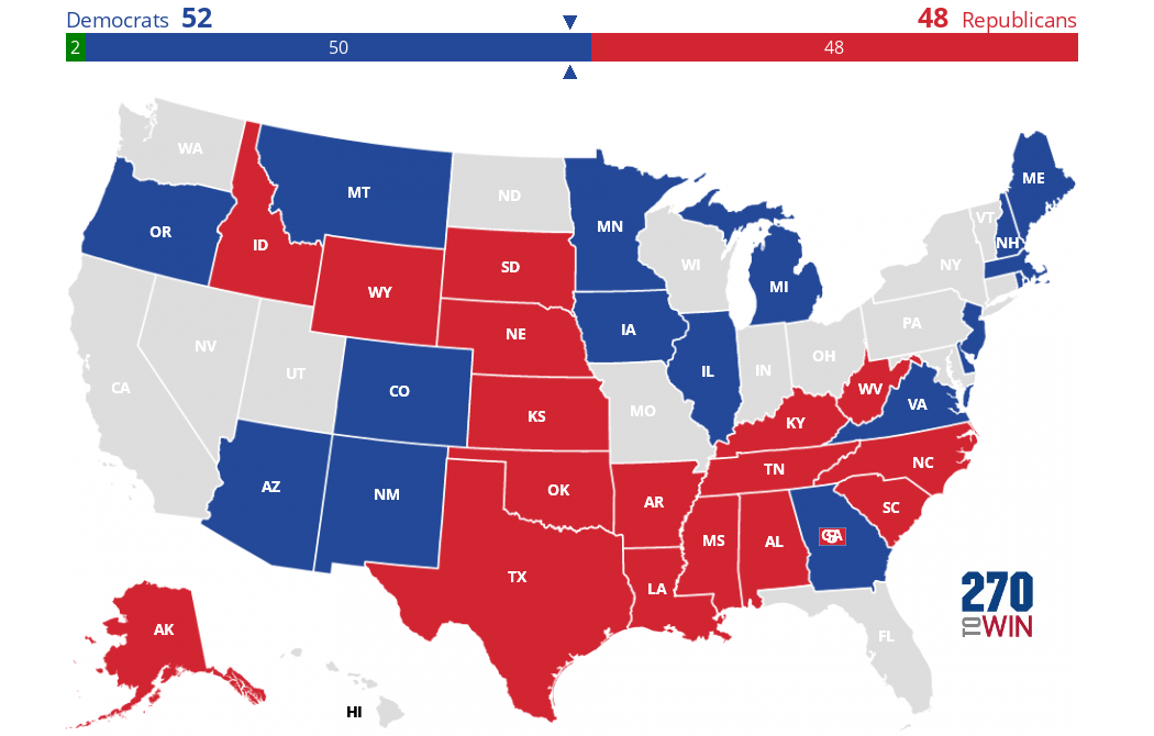 2020 Senate Election Interactive Map