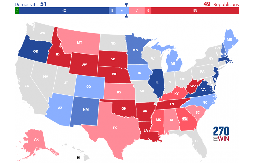 2020 Senate Election Interactive Map