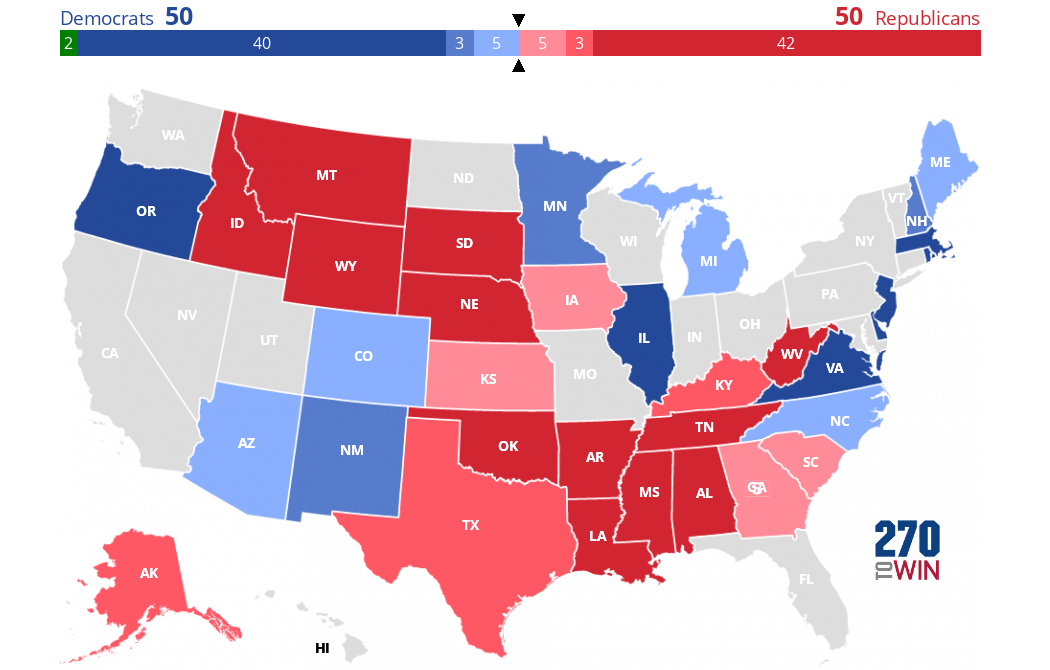 2020 Senate Election Interactive Map