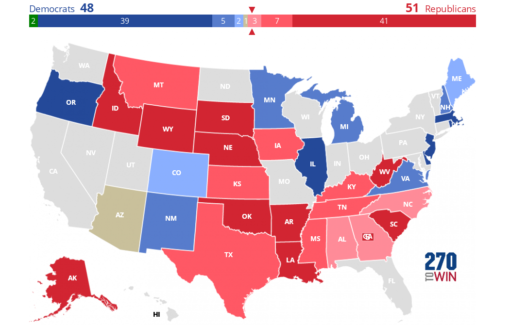 2020 Senate Election Interactive Map