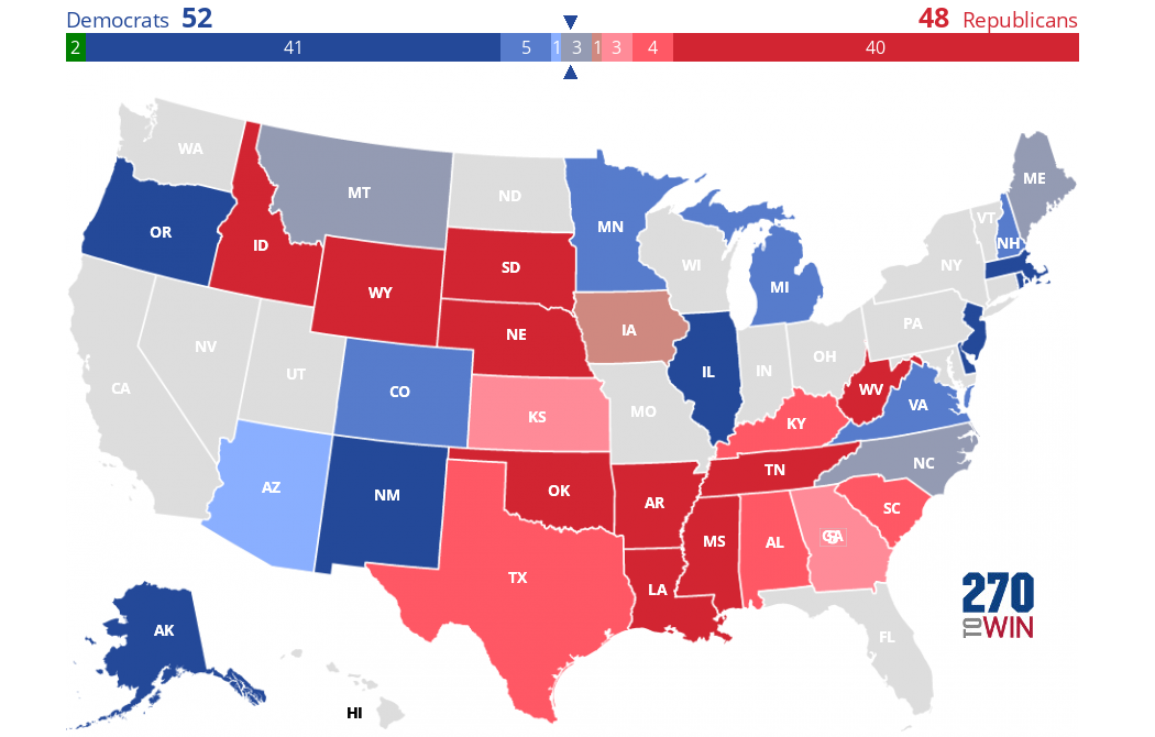 2020 Senate Election Interactive Map 270towin 1180