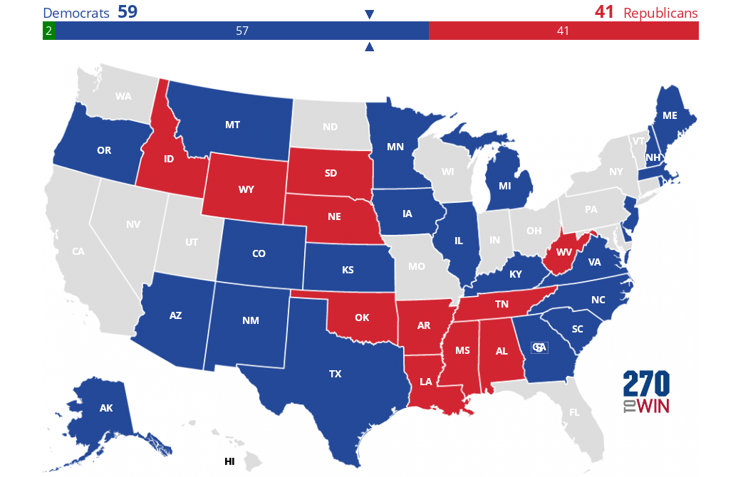 2020 Senate Election Interactive Map 270towin 4971