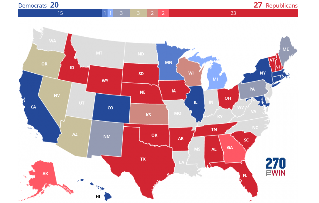 2022 Governor Election Forecast Maps - 270toWin