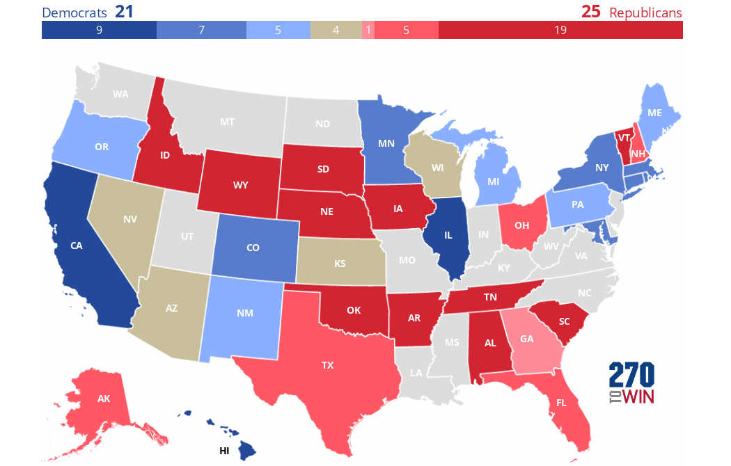 2022 Governor Election Forecast Maps - 270towin