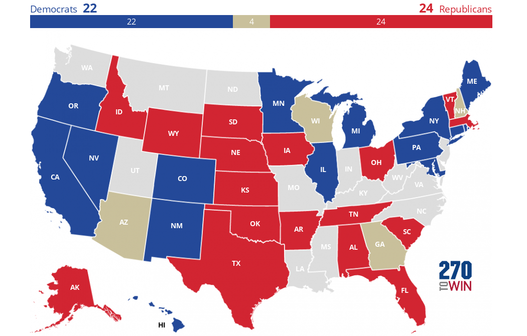 2021-22 Gubernatorial Elections Interactive Map