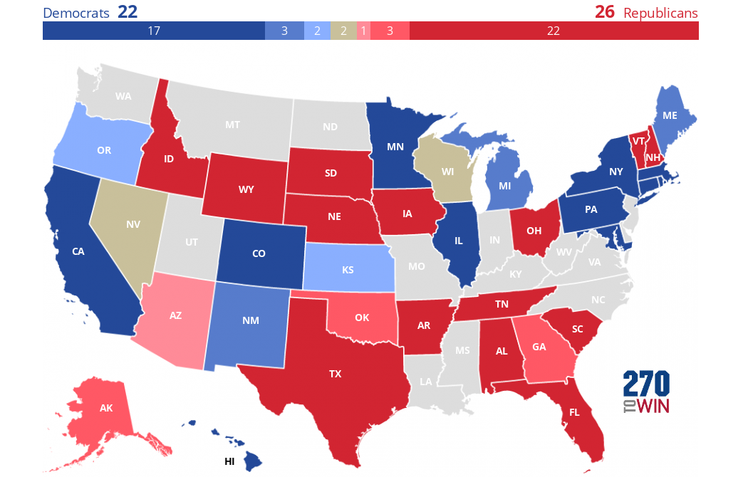 2022 Gubernatorial Election Live Results - 270toWin