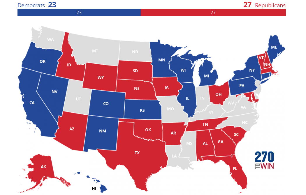 2021 22 Governor By Incumbent Party