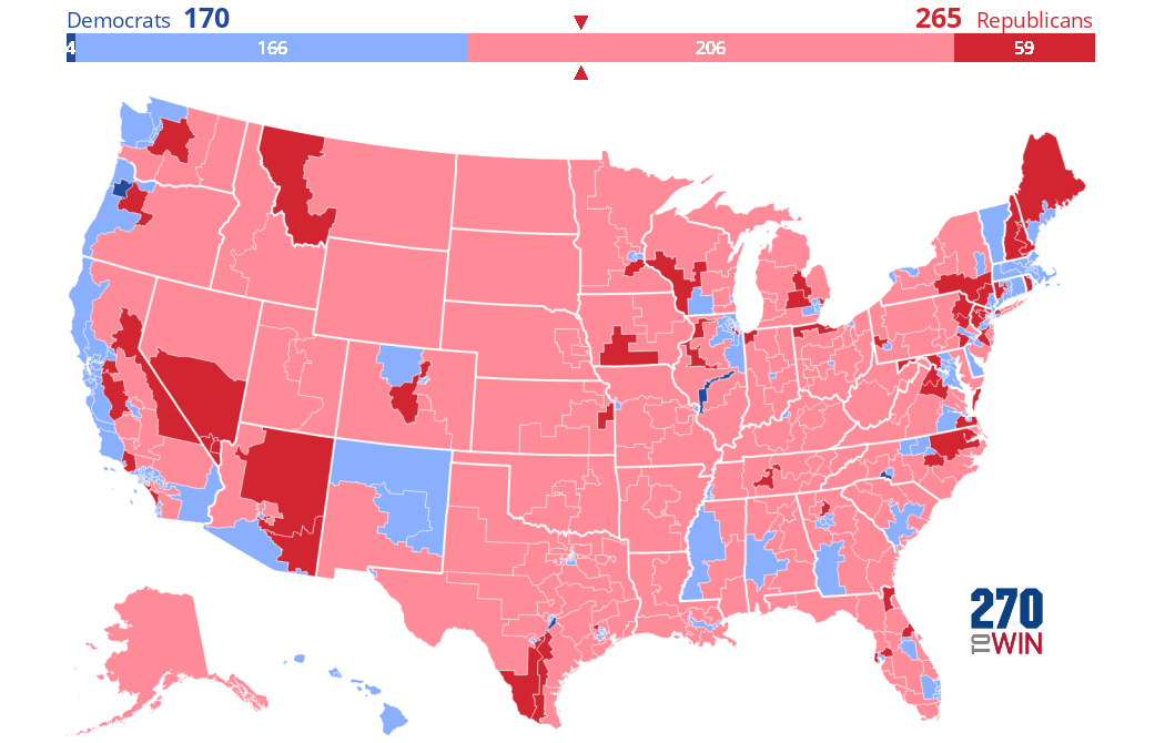 2022 House Election Interactive Map 270towin 3997