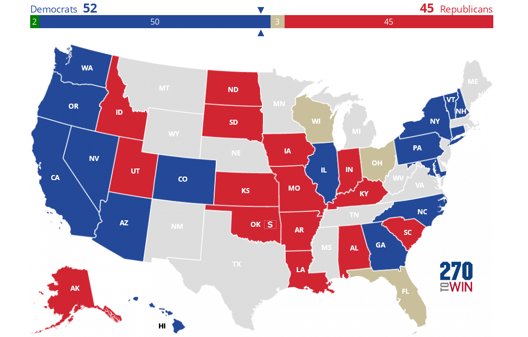 2022 Senate Election Interactive Map