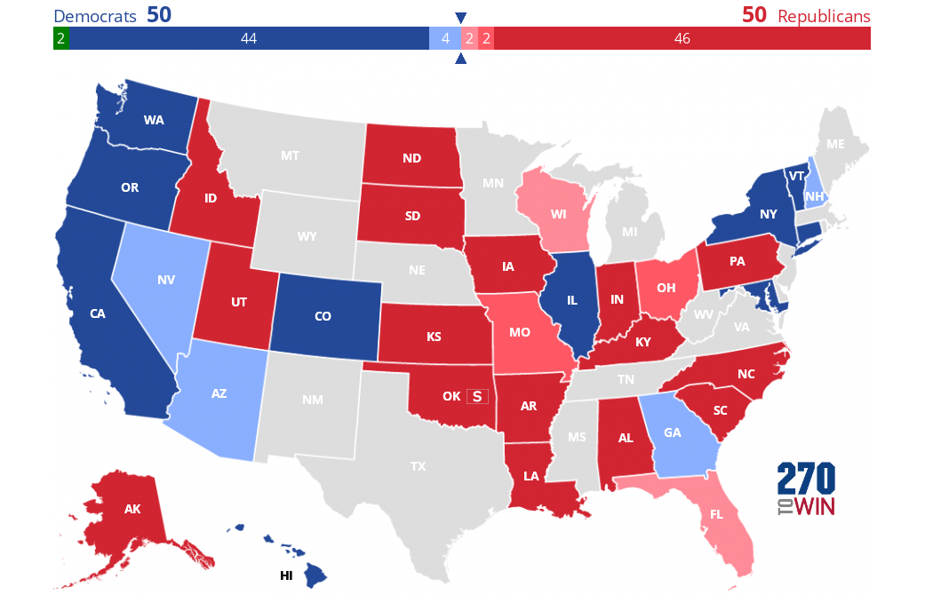 2022 Senate Election Interactive Map